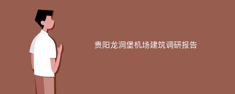 贵阳龙洞堡机场建筑调研报告