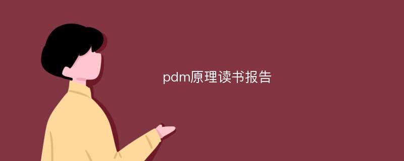 pdm原理读书报告