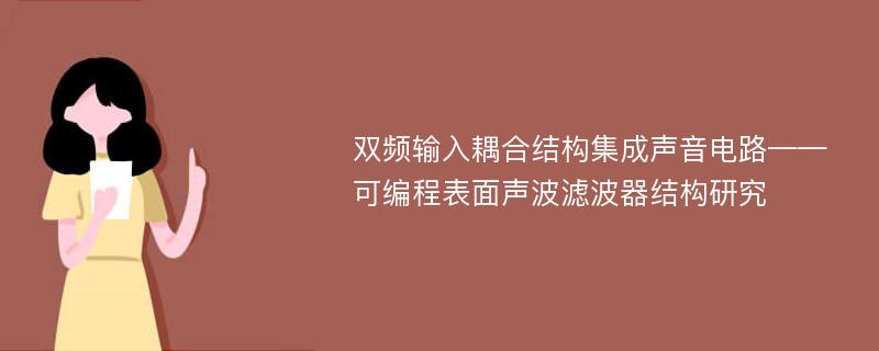 双频输入耦合结构集成声音电路——可编程表面声波滤波器结构研究