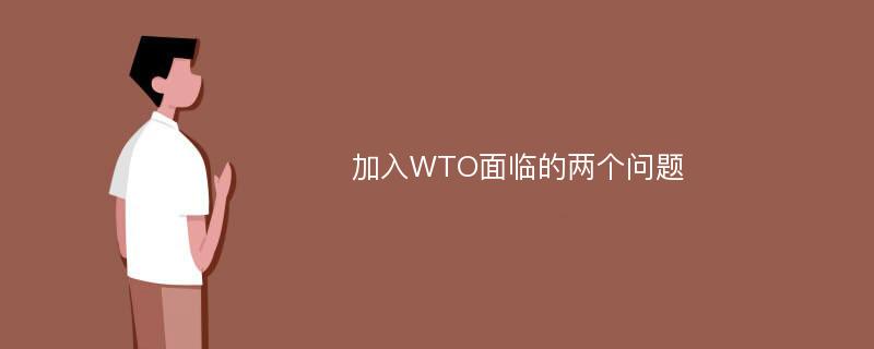 加入WTO面临的两个问题