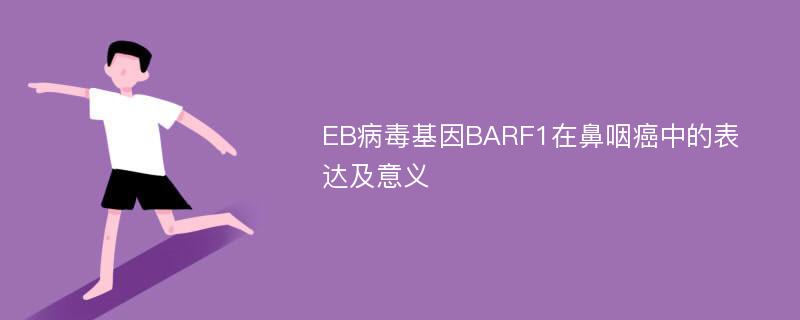 EB病毒基因BARF1在鼻咽癌中的表达及意义