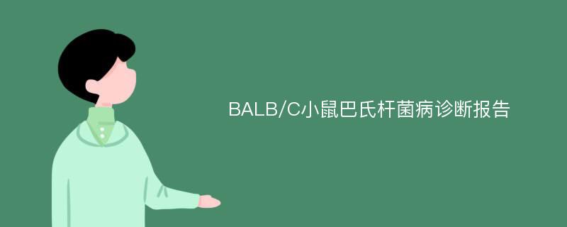 BALB/C小鼠巴氏杆菌病诊断报告