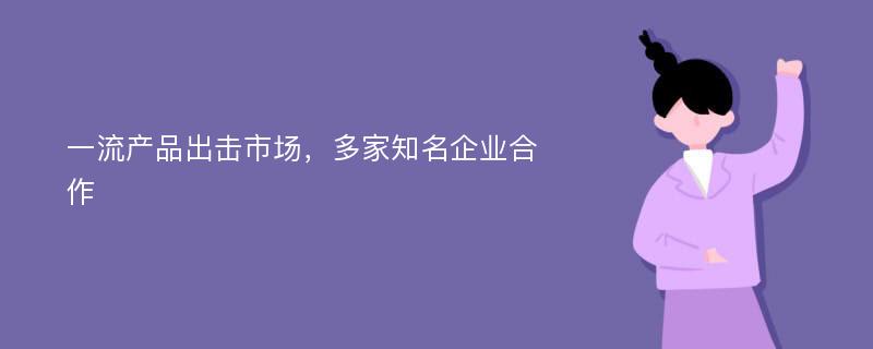 一流产品出击市场，多家知名企业合作